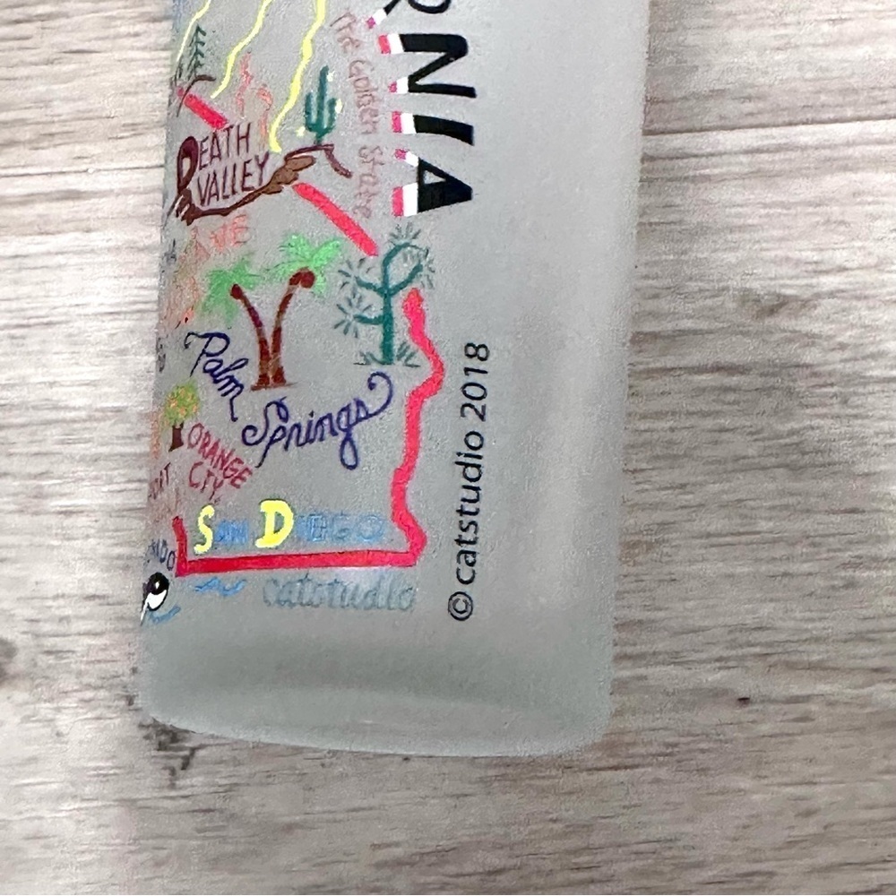 SALE 5/$25 📦 CatStudio California Glass Tumbler Glass 2018 Travel Frosted - Picture 3 of 6